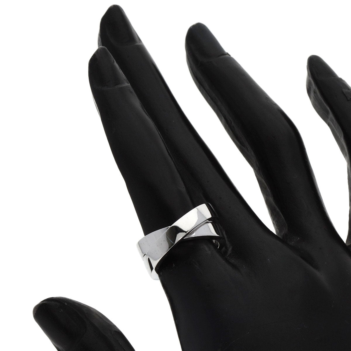 CARTIER   Ring Paris ring # 49 K18 White Gold Ladies