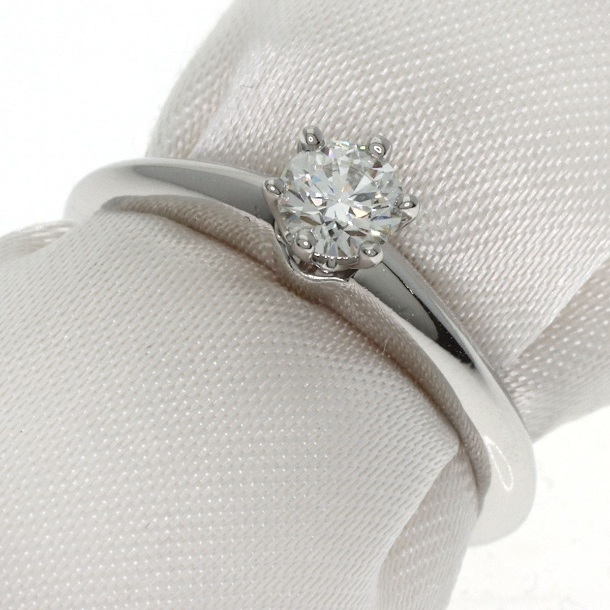 TIFFANY&Co. Solitaire 1P Diamond Ring Platinum PT950 Ladies [Used]