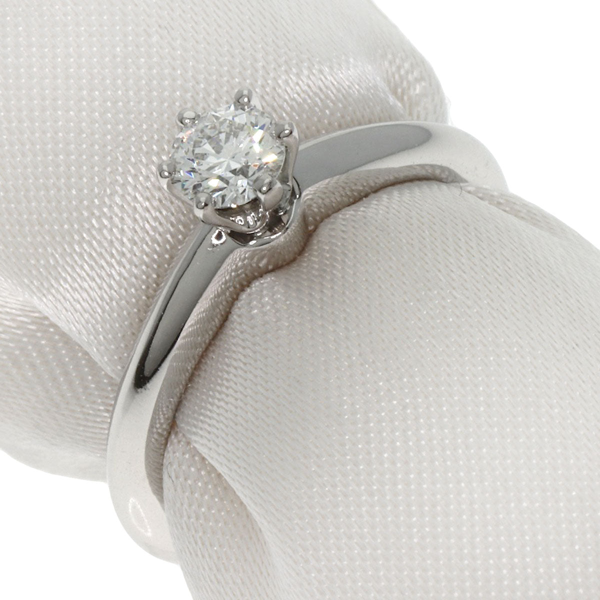 TIFFANY&Co. Solitaire 1P Diamond Ring Platinum PT950 Ladies [Used]