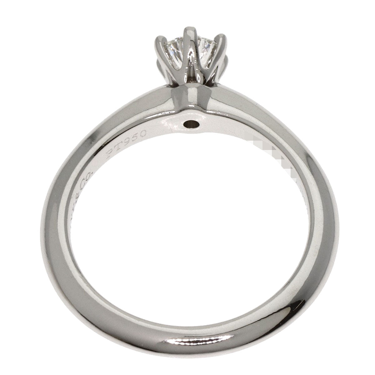 TIFFANY&Co. Solitaire 1P Diamond Ring Platinum PT950 Ladies [Used]