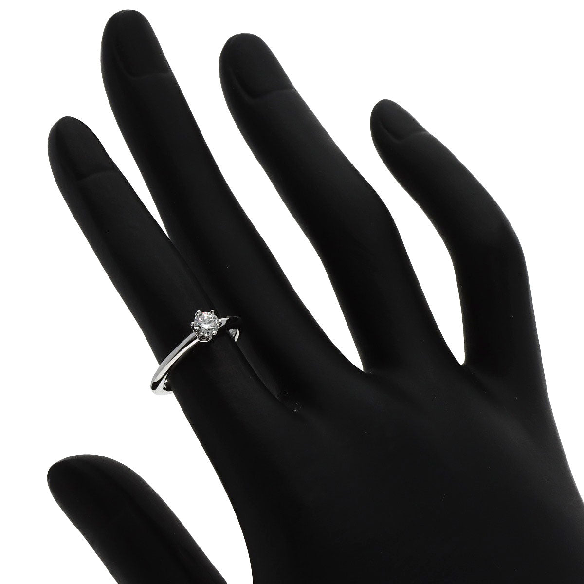 TIFFANY&Co. Solitaire 1P Diamond Ring Platinum PT950 Ladies [Used]