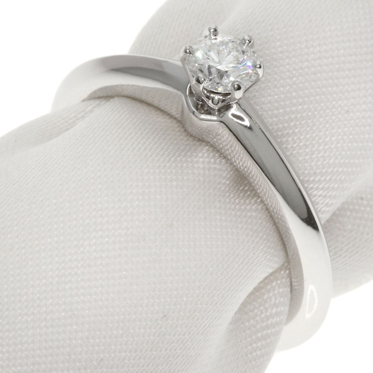 TIFFANY&Co. Solitaire Diamond Ring Platinum PT950 Ladies [Used]