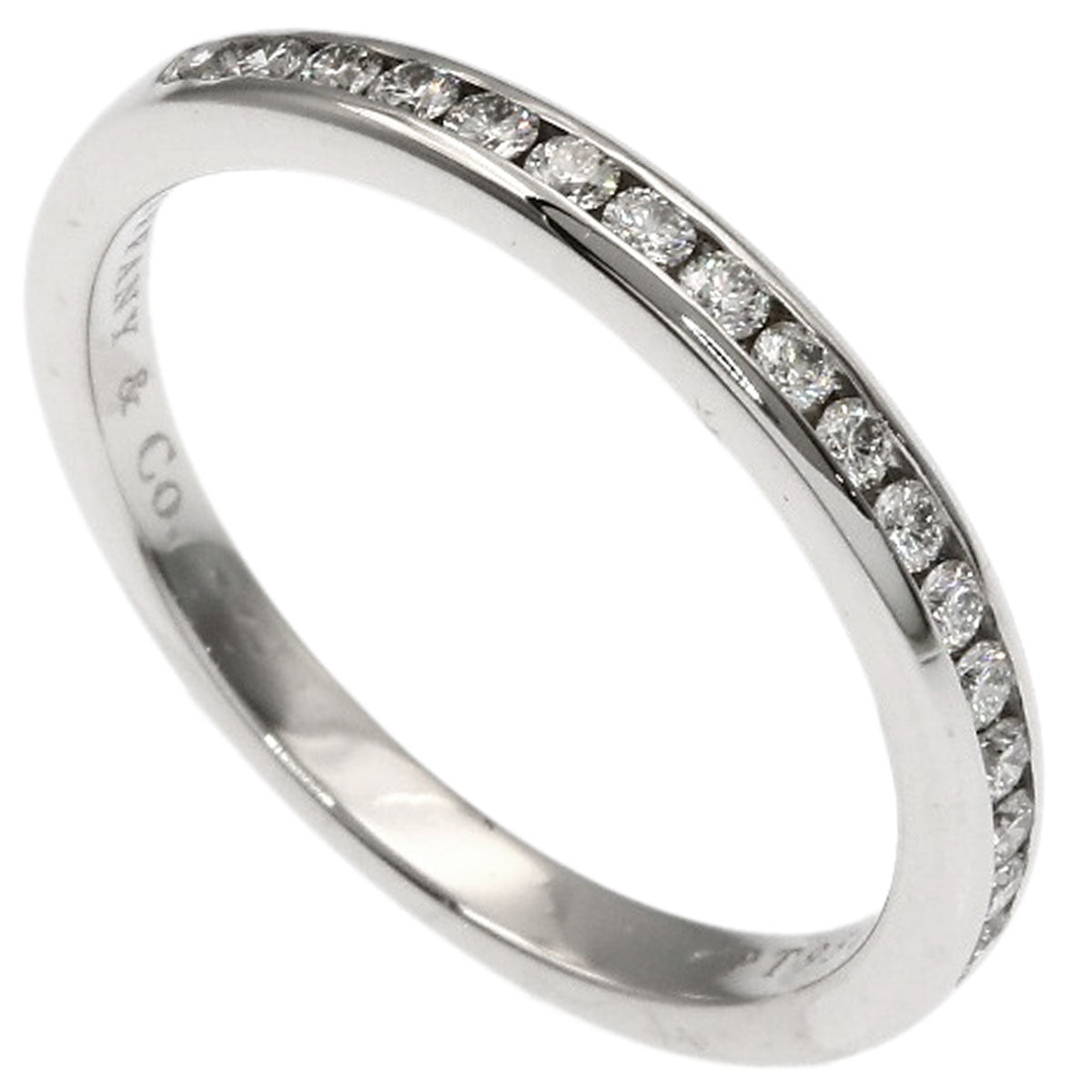 TIFFANY&Co. Half Circle Channel Setting Diamond Ring Platinum PT950 Ladies [Used]