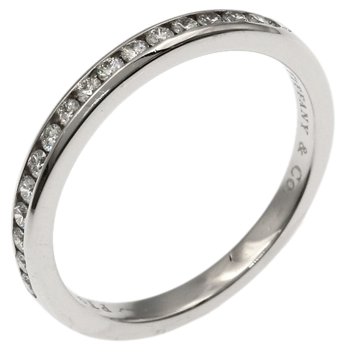 TIFFANY&Co. Half Circle Channel Setting Diamond Ring Platinum PT950 Ladies [Used]