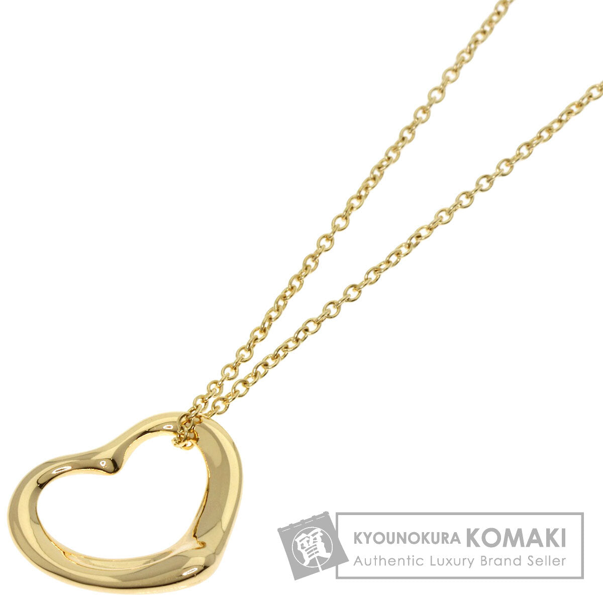 TIFFANY&Co.   Necklace Open heart K18 Yellow Gold Ladies