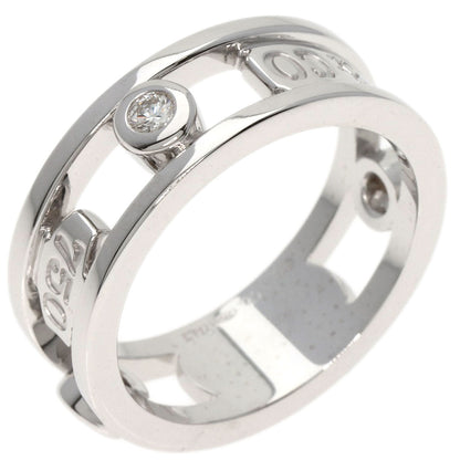 TIFFANY&Co. 1837 Element Double Wire 3P Diamond Ring K18 White Gold Ladies [Used]