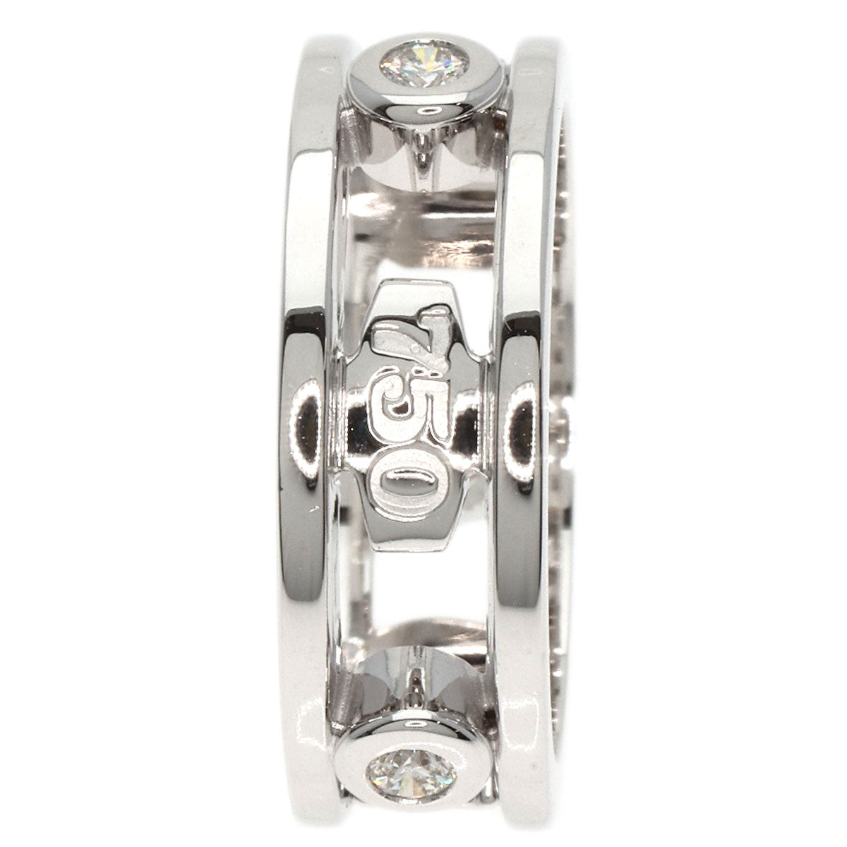 TIFFANY&Co. 1837 Element Double Wire 3P Diamond Ring K18 White Gold Ladies [Used]