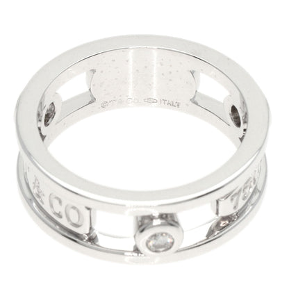 TIFFANY&Co. 1837 Element Double Wire 3P Diamond Ring K18 White Gold Ladies [Used]