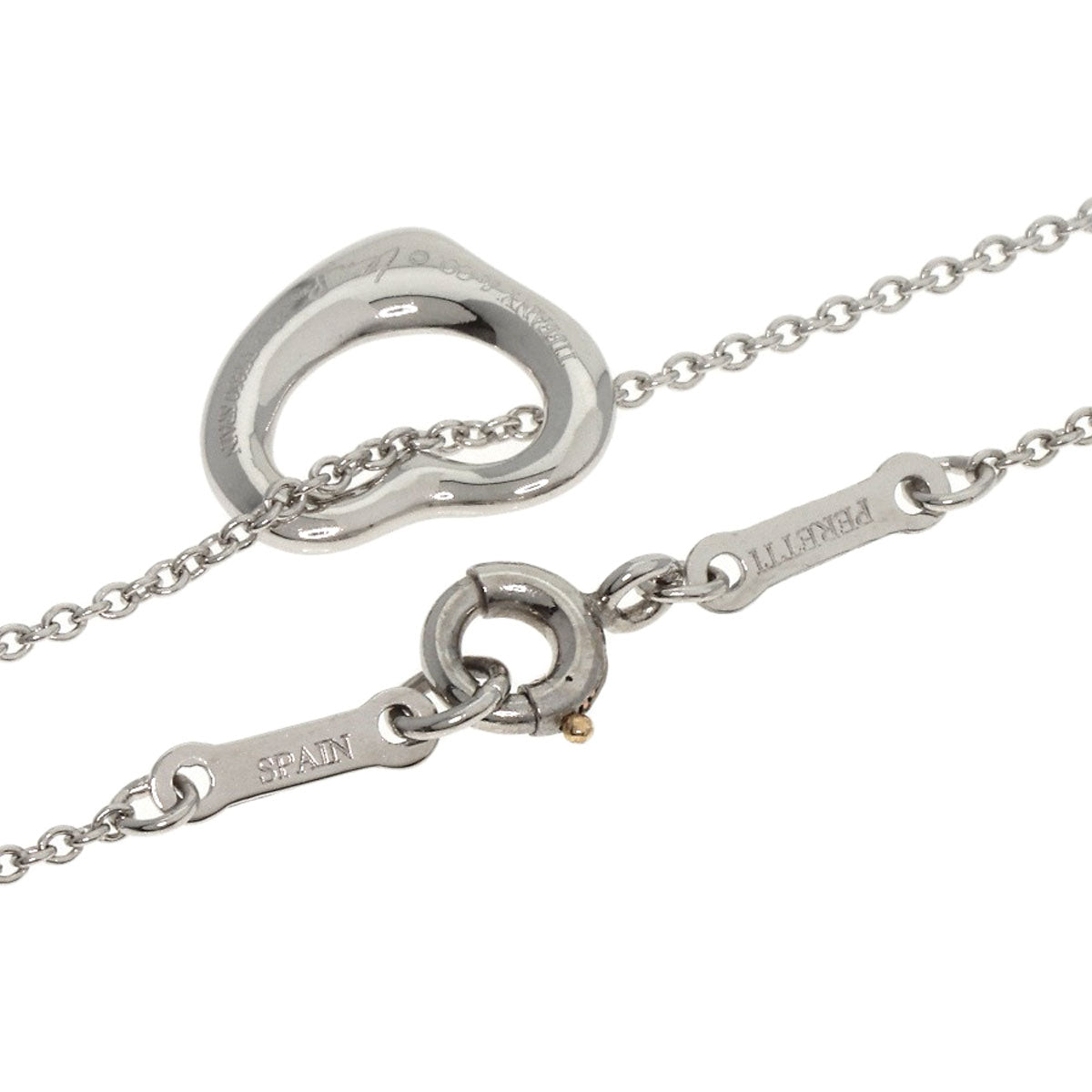 TIFFANY&Co.   Necklace Open heart Platinum PT950 Ladies