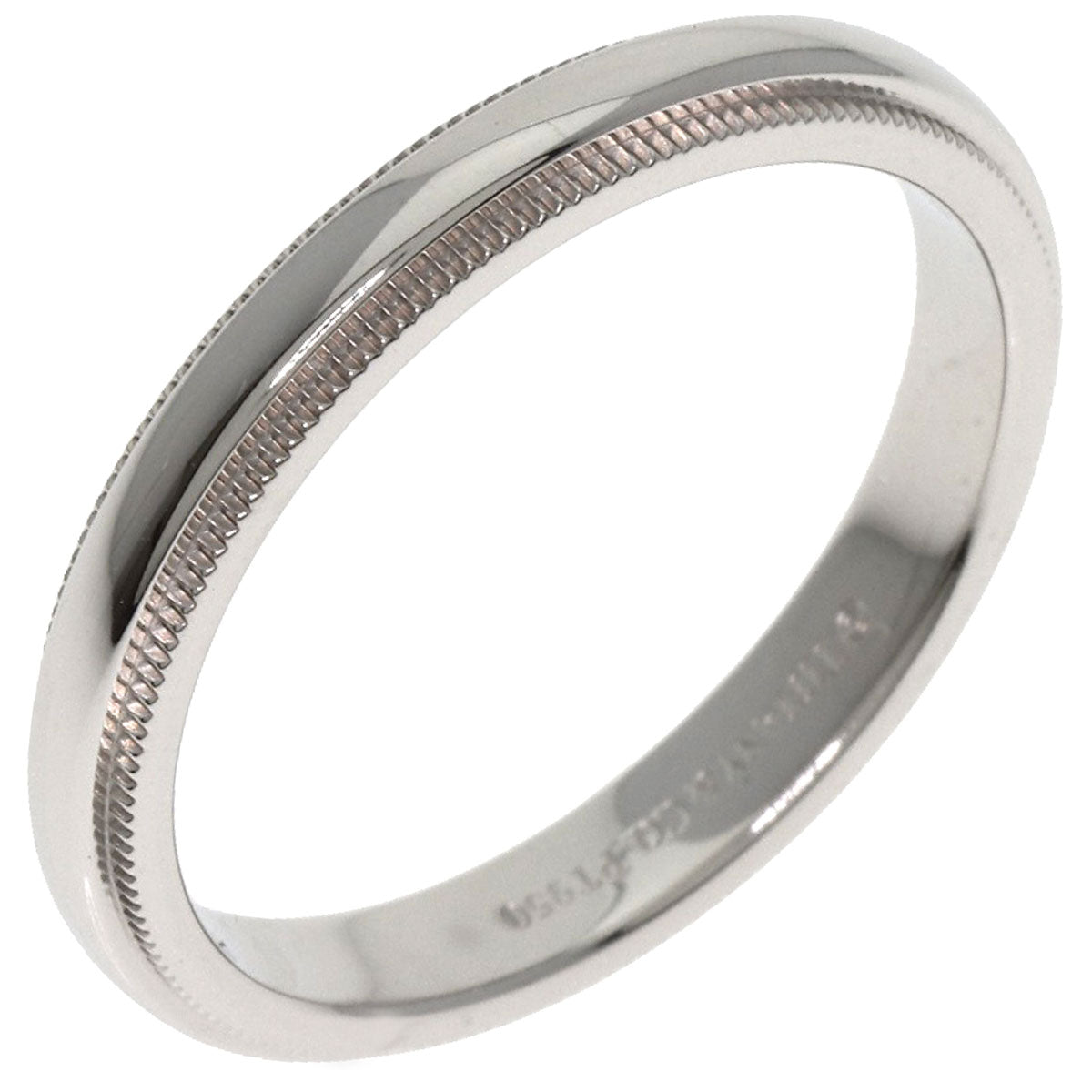 TIFFANY&Co. Milgrain Ring Platinum PT950 Ladies [Used]