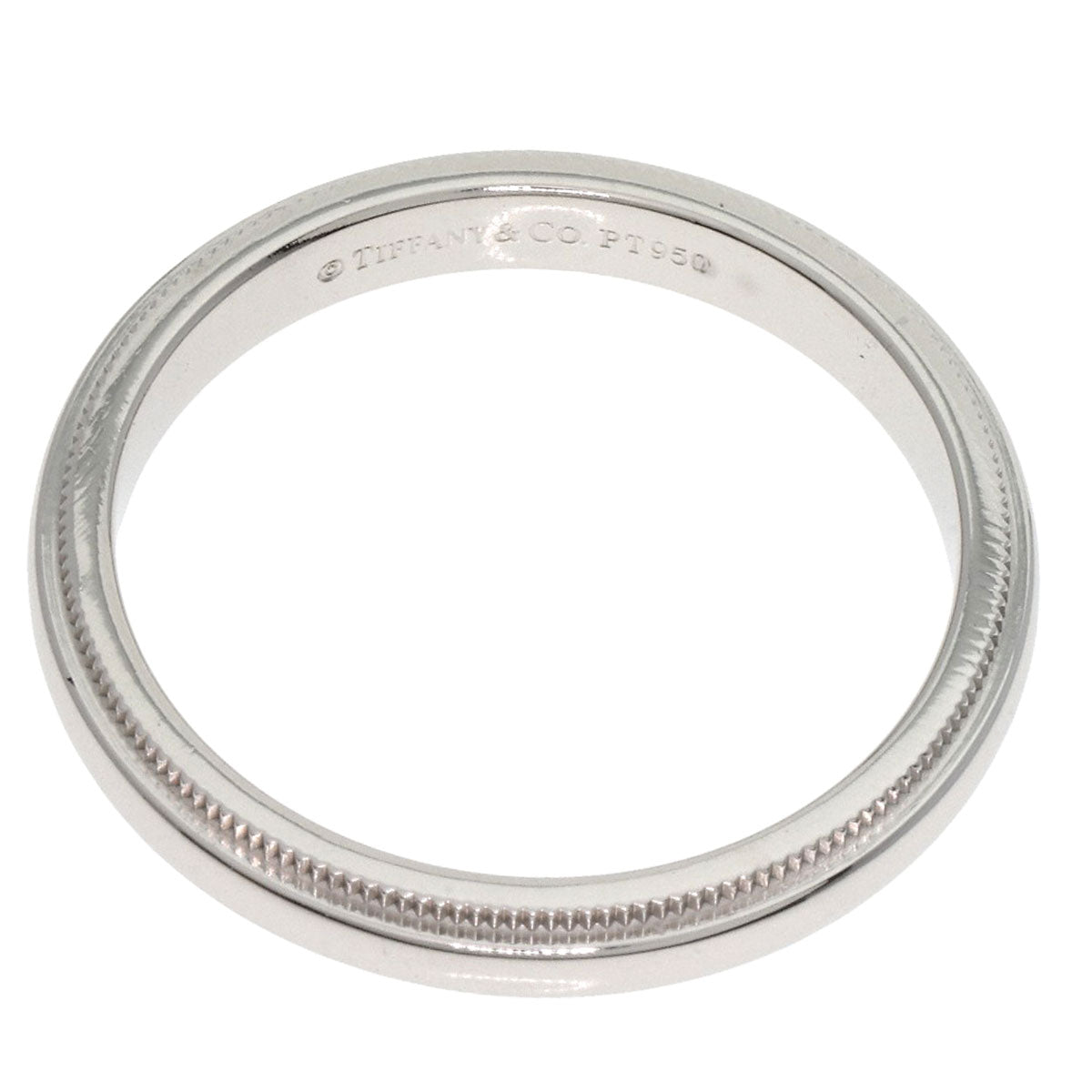 TIFFANY&Co. Milgrain Ring Platinum PT950 Ladies [Used]