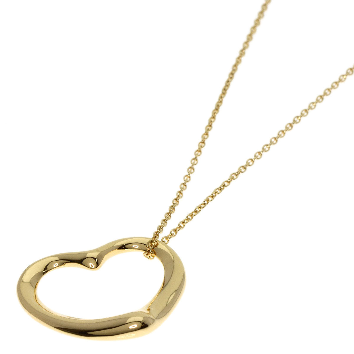 TIFFANY&Co.   Necklace Open heart K18 Yellow Gold Ladies