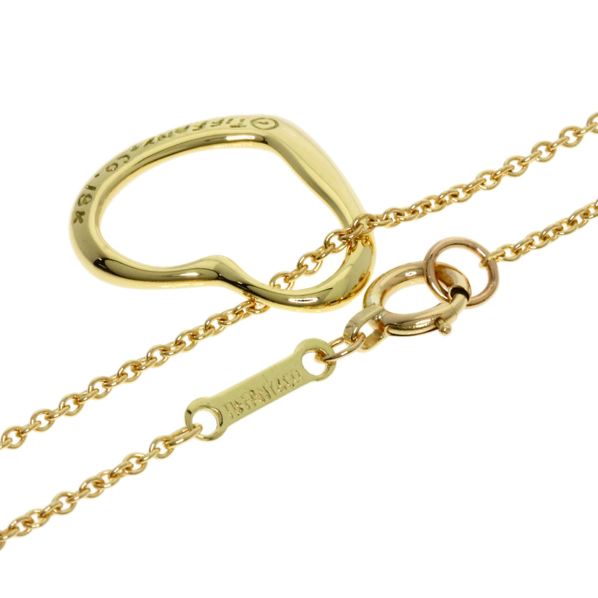 TIFFANY&Co.   Necklace Open heart K18 Yellow Gold Ladies