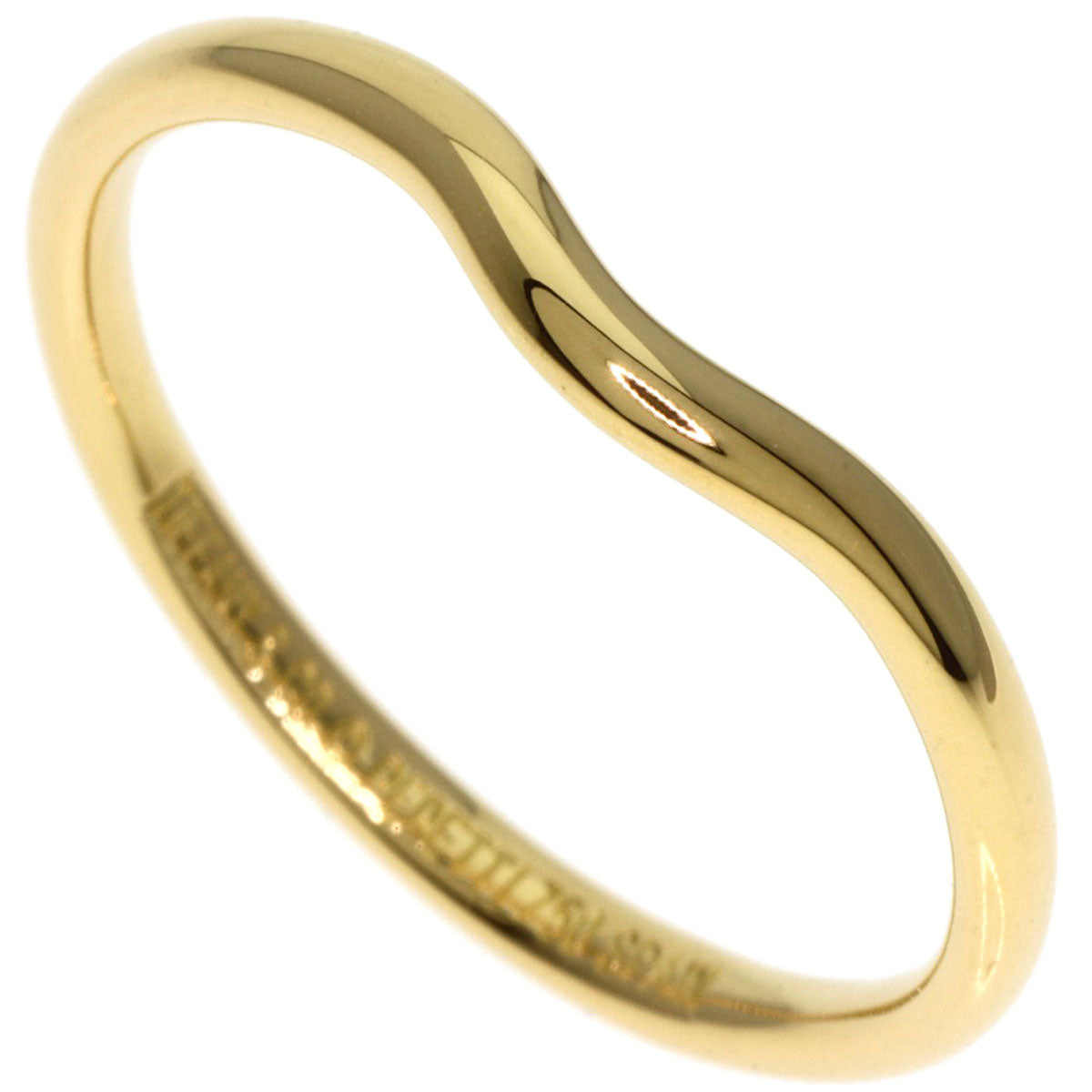 TIFFANY&Co. Curved band Ring K18 Yellow Gold Ladies [Used]