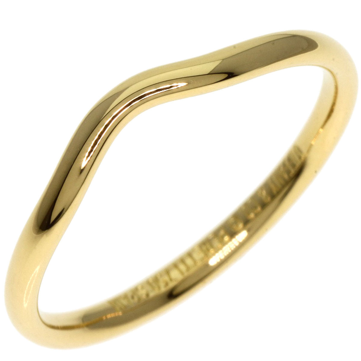 TIFFANY&Co. Curved band Ring K18 Yellow Gold Ladies [Used]