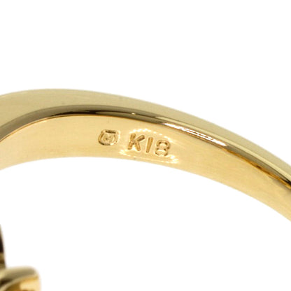 MIKIMOTO Pearl Pearl Diamond Ring K18 Yellow Gold Ladies [Used]