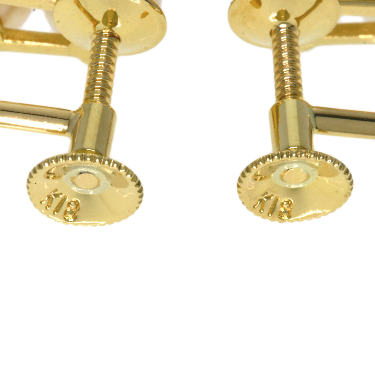 MIKIMOTO Pearl Pearl Diamond Earring K18 Yellow Gold Ladies [Used]