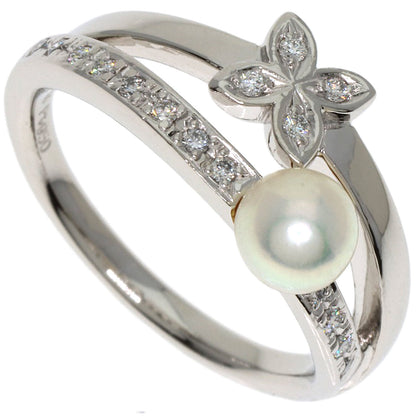MIKIMOTO Pearl Pearl Diamond Ring Platinum PT950 Ladies [Used]