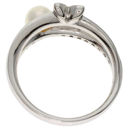 MIKIMOTO Pearl Pearl Diamond Ring Platinum PT950 Ladies [Used]