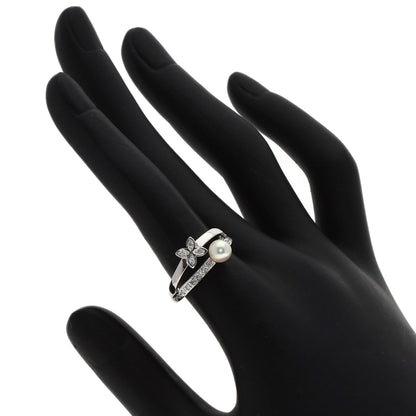 MIKIMOTO Pearl Pearl Diamond Ring Platinum PT950 Ladies [Used]