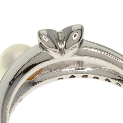 MIKIMOTO Pearl Pearl Diamond Ring Platinum PT950 Ladies [Used]