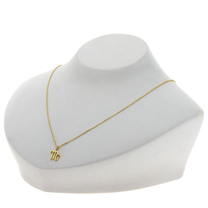 MIKIMOTO Initial M 1P Diamond Necklace K18 Yellow Gold Ladies [Used]