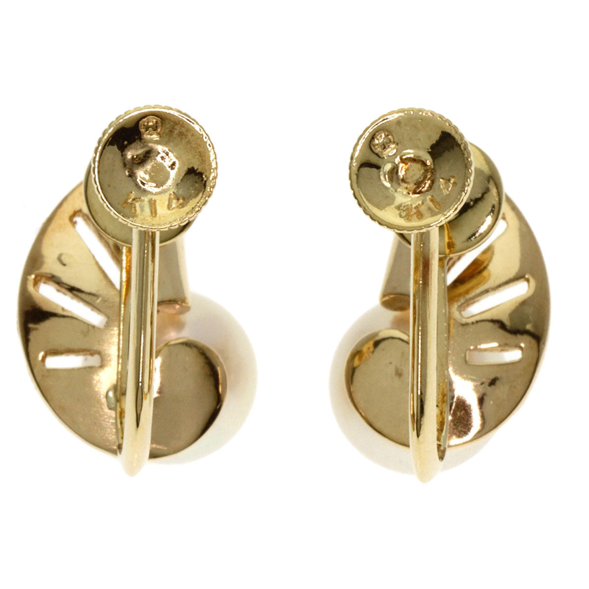 MIKIMOTO Pearl Pearl Earring K14 Yellow Gold Ladies [Used]