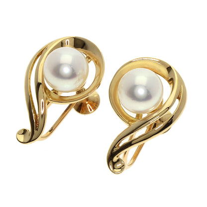 MIKIMOTO Pearl Pearl Earring K18 Yellow Gold Ladies [Used]