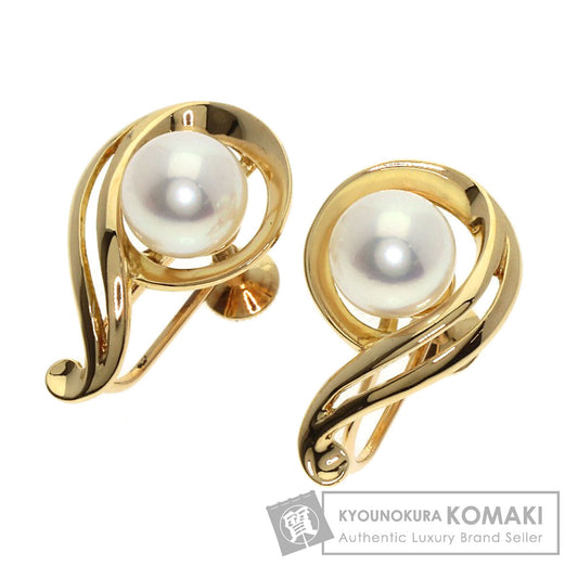 MIKIMOTO Pearl Pearl Earring K18 Yellow Gold Ladies [Used]
