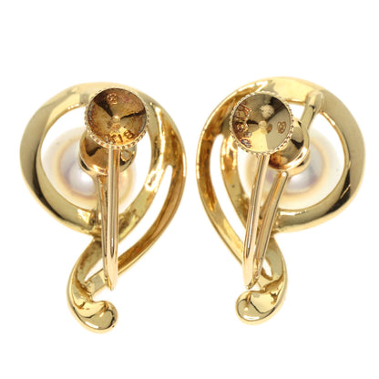 MIKIMOTO Pearl Pearl Earring K18 Yellow Gold Ladies [Used]