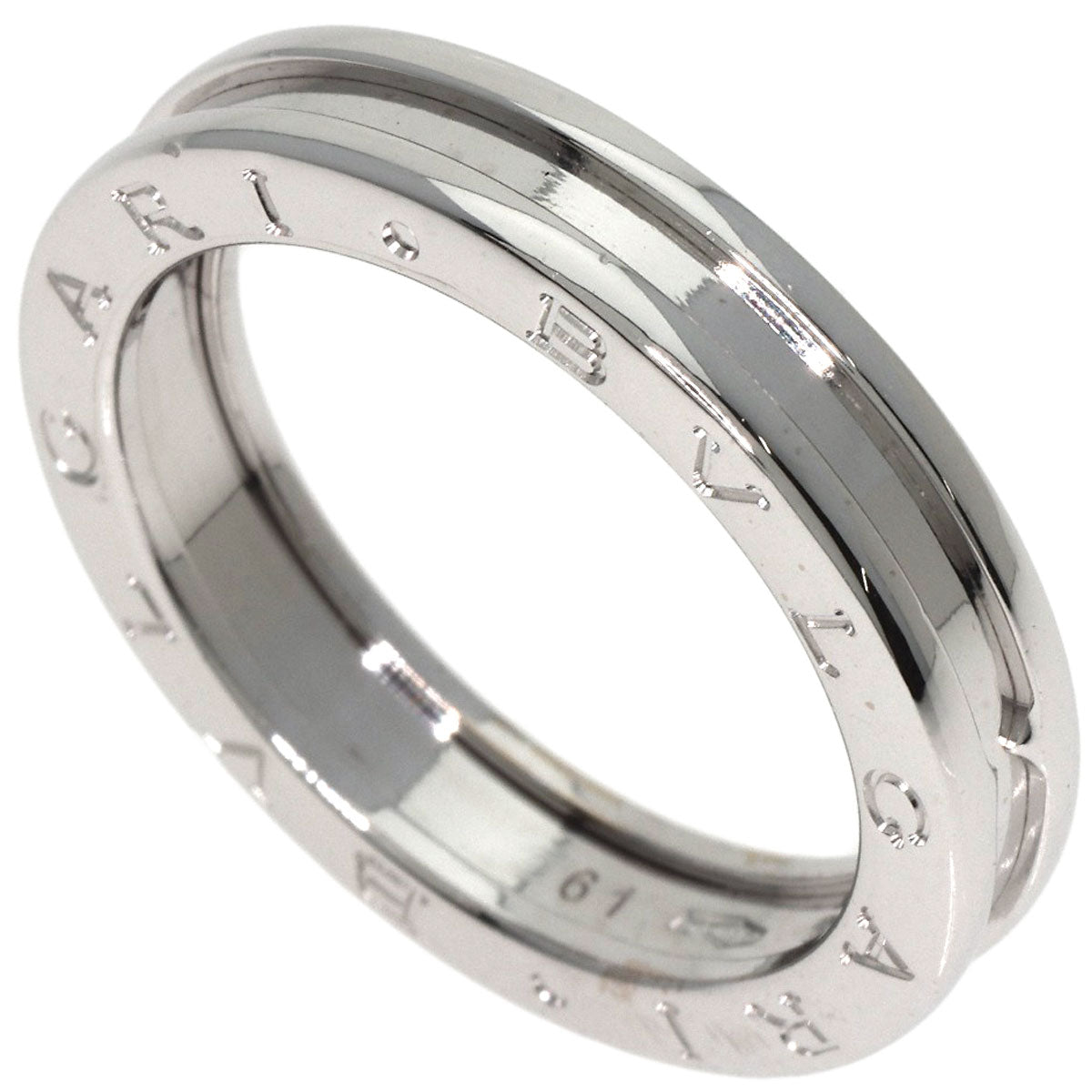 BVLGARI   Ring B.zero1 1 band XS #61 K18 White Gold Ladies