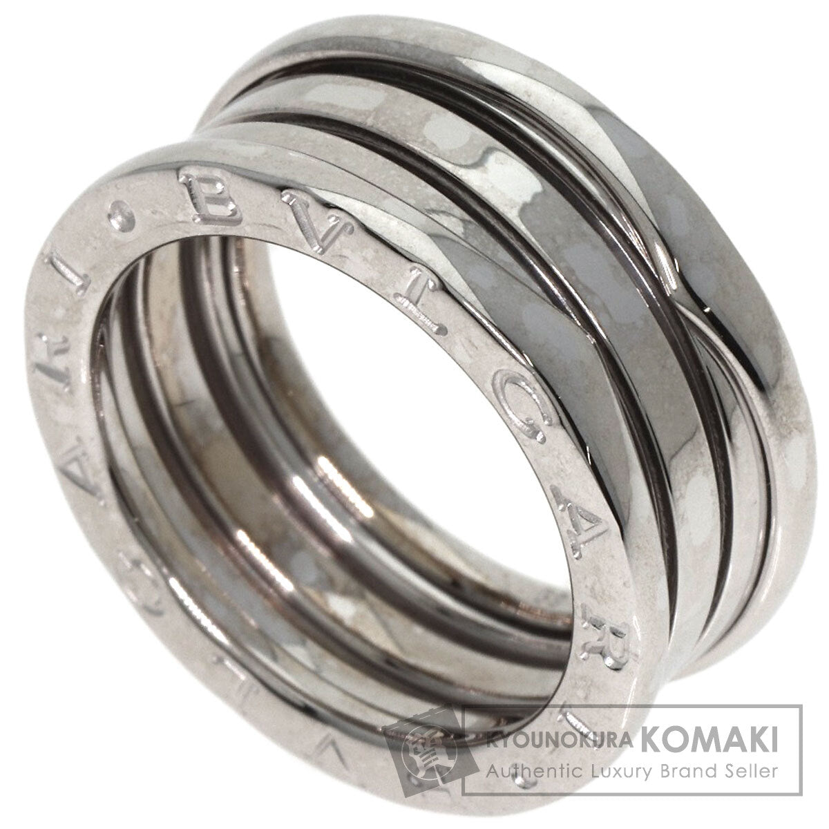 BVLGARI   Ring B.zero1 3 band S #53 K18 White Gold Ladies