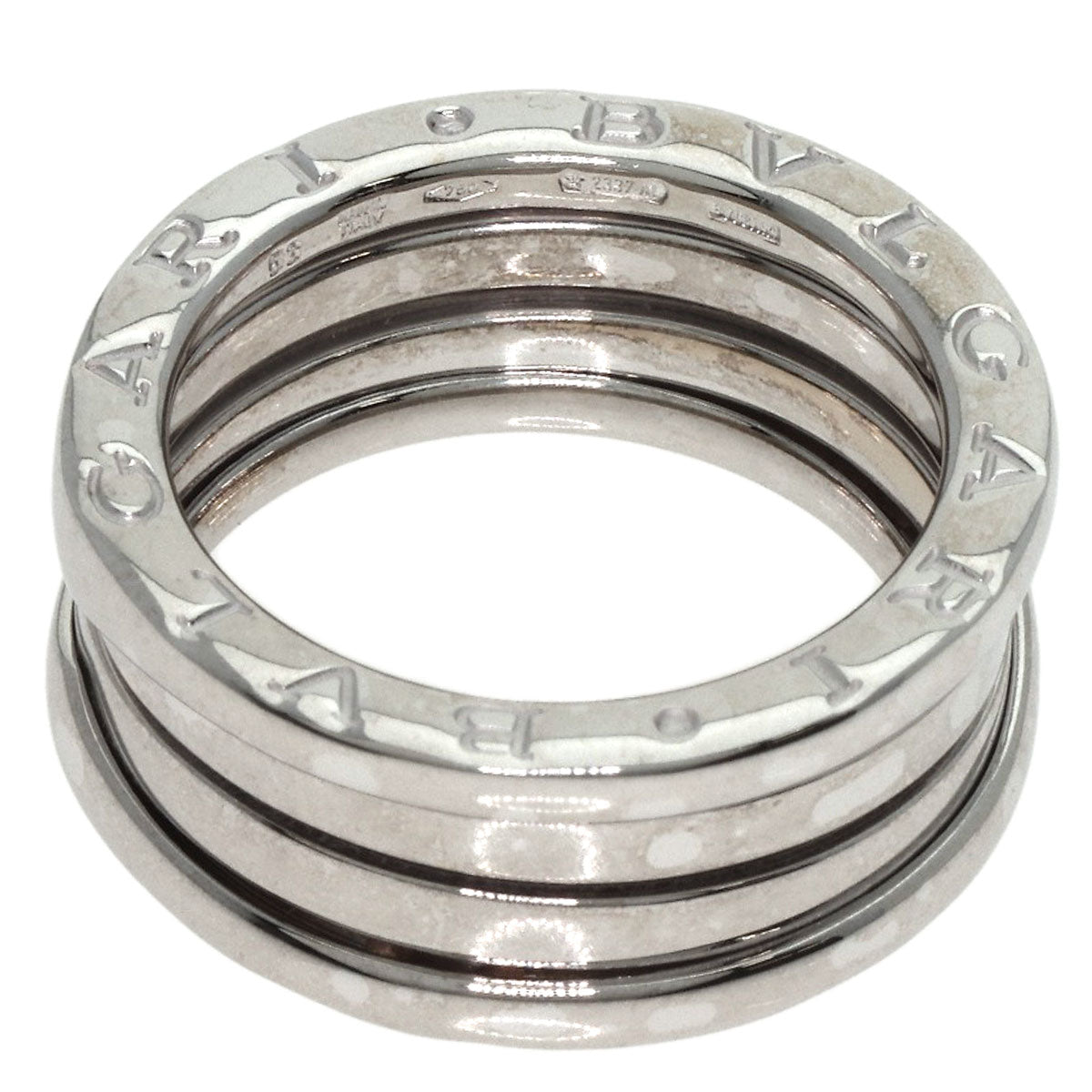 BVLGARI   Ring B.zero1 3 band S #53 K18 White Gold Ladies