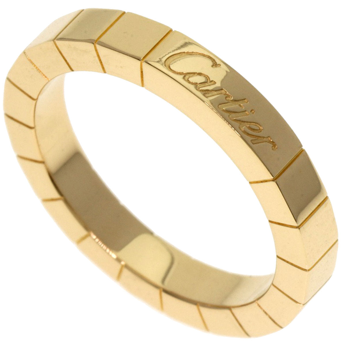 CARTIER Laniere # 51 Ring K18 Yellow Gold Ladies [Used]