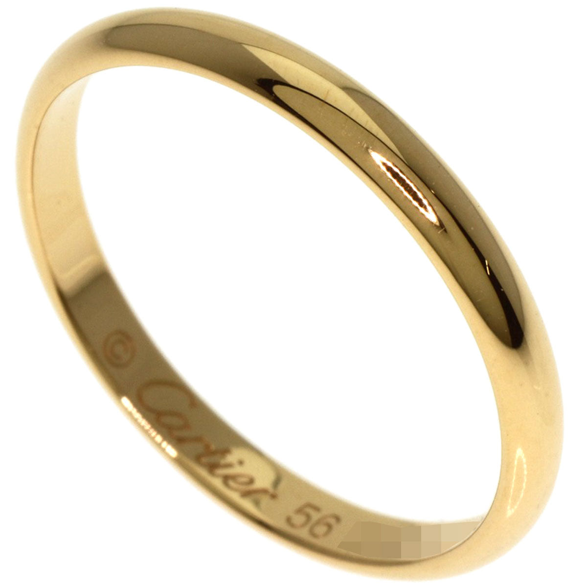 CARTIER Wedding # 56 Ring K18 Yellow Gold Ladies [Used]