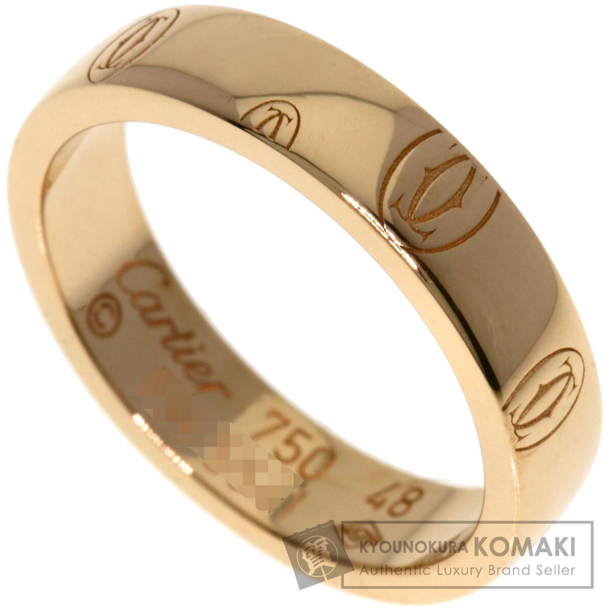 CARTIER Happy Birthday #48 Ring K18 Pink Gold Ladies [Used]