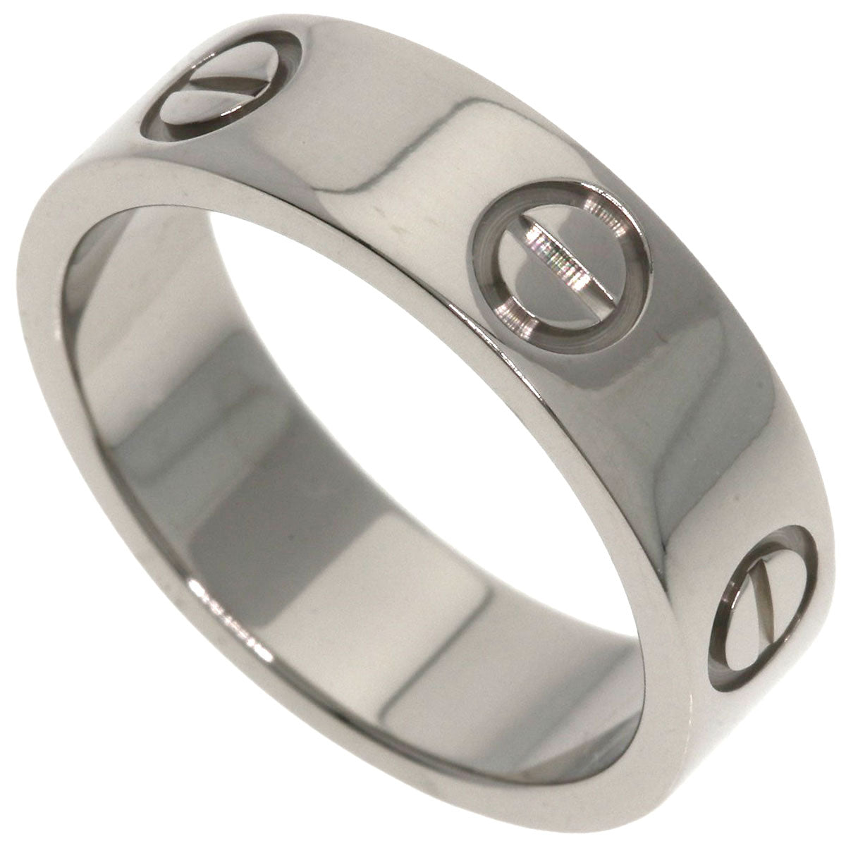 CARTIER love ring #51 Ring K18 White Gold Ladies [Used]