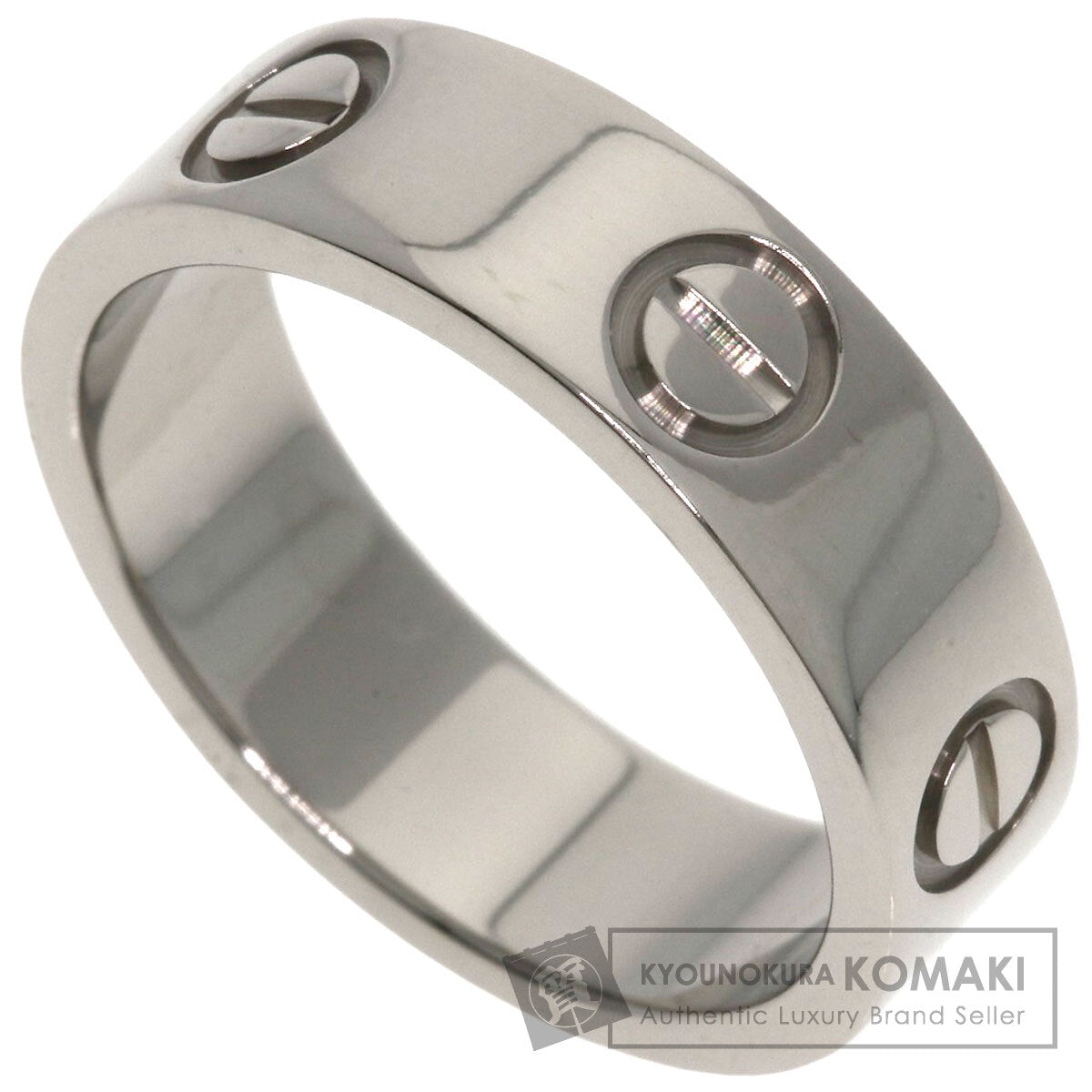 CARTIER love ring #51 Ring K18 White Gold Ladies [Used]