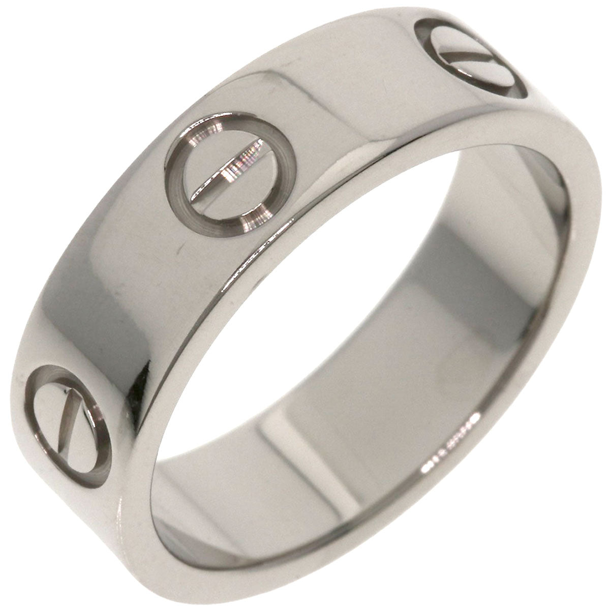 CARTIER love ring #51 Ring K18 White Gold Ladies [Used]