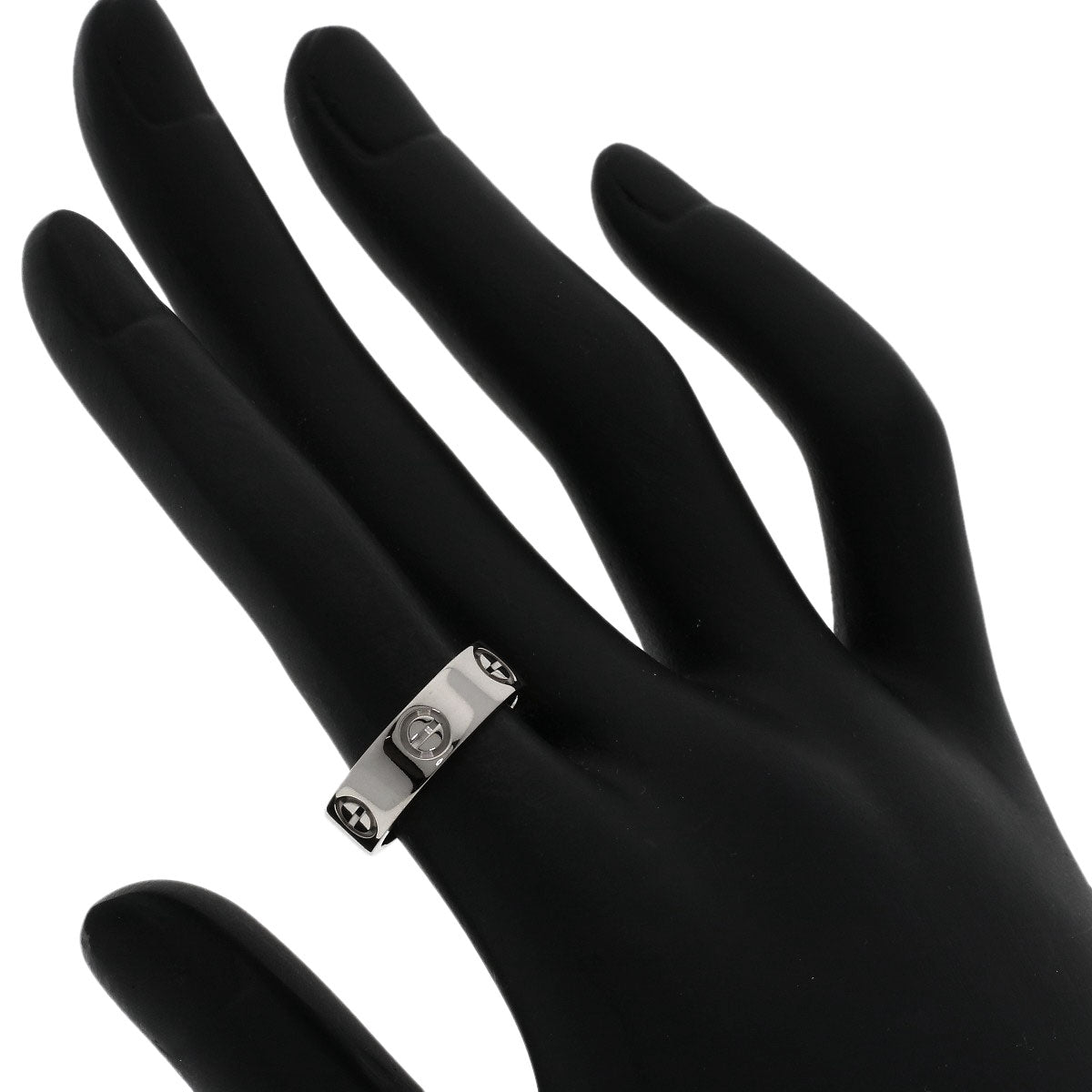 CARTIER love ring #51 Ring K18 White Gold Ladies [Used]