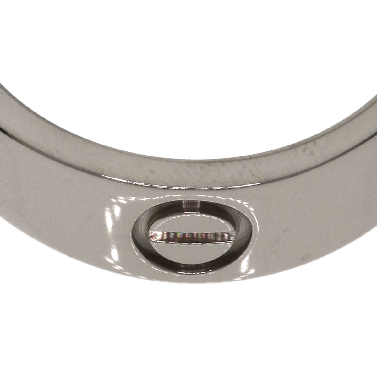 CARTIER love ring #51 Ring K18 White Gold Ladies [Used]