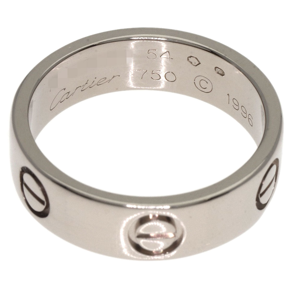 CARTIER love ring #54 Ring K18 White Gold Ladies [Used]