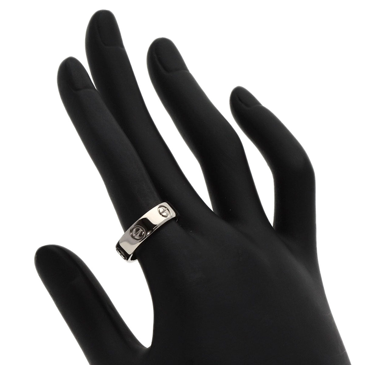 CARTIER love ring #54 Ring K18 White Gold Ladies [Used]