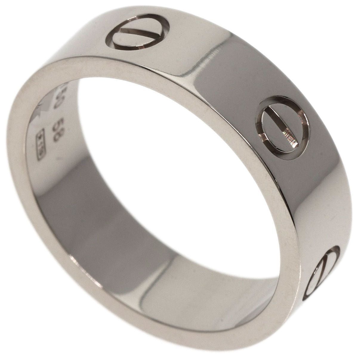 CARTIER   Ring love ring #58 K18 White Gold unisex