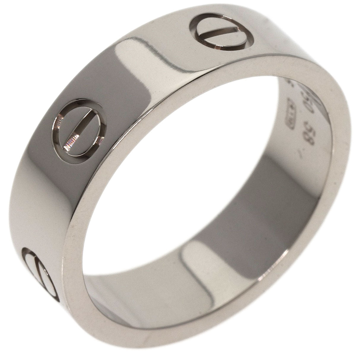 CARTIER   Ring love ring #58 K18 White Gold unisex