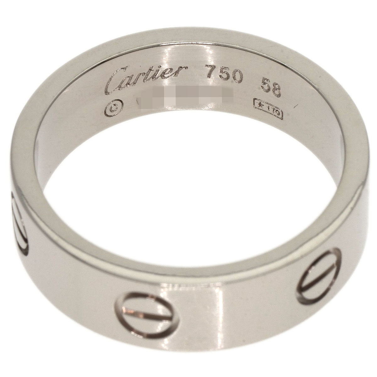 CARTIER   Ring love ring #58 K18 White Gold unisex