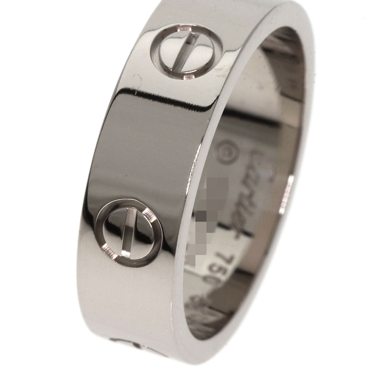 CARTIER   Ring love ring #58 K18 White Gold unisex