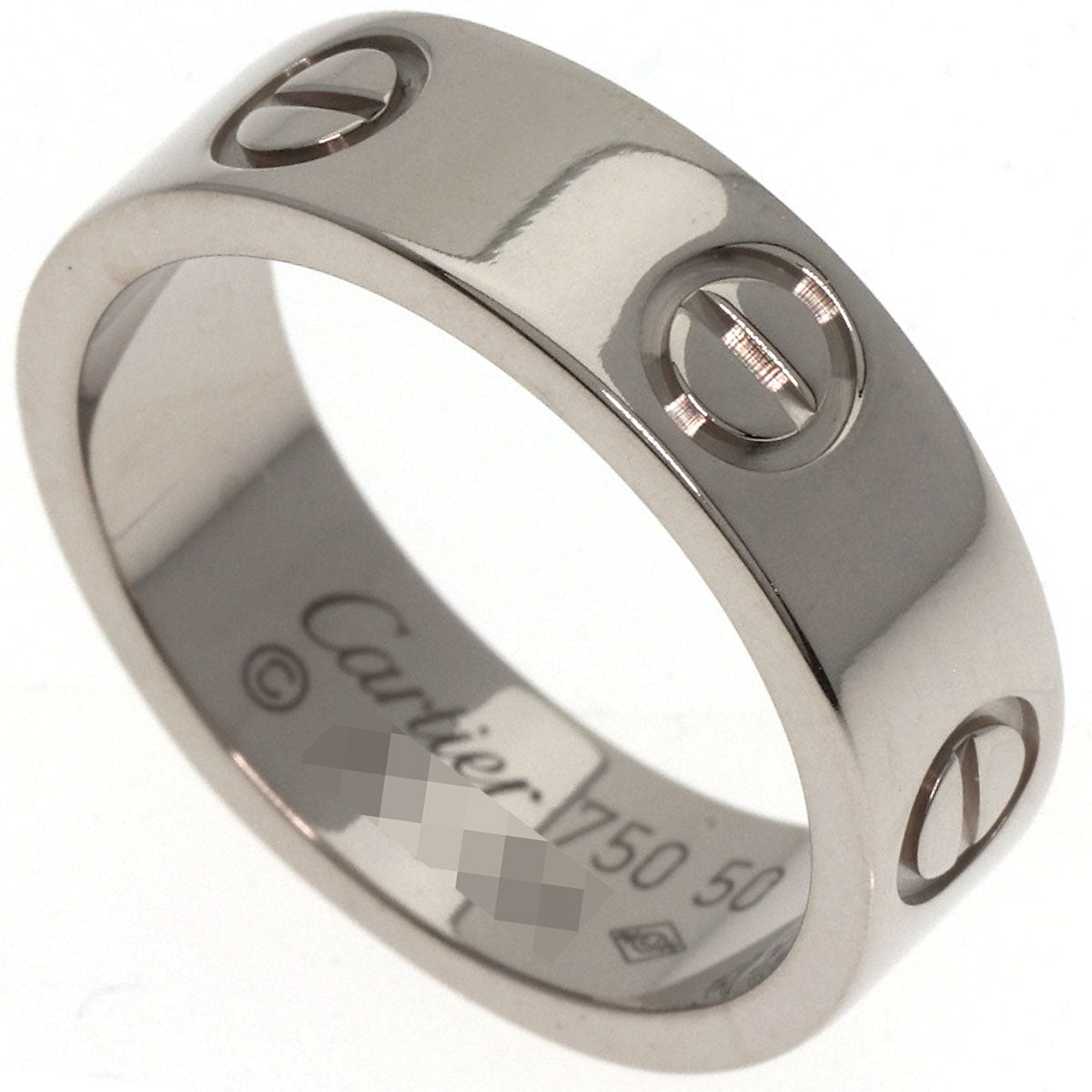 CARTIER love ring #50 Ring K18 White Gold Ladies [Used]