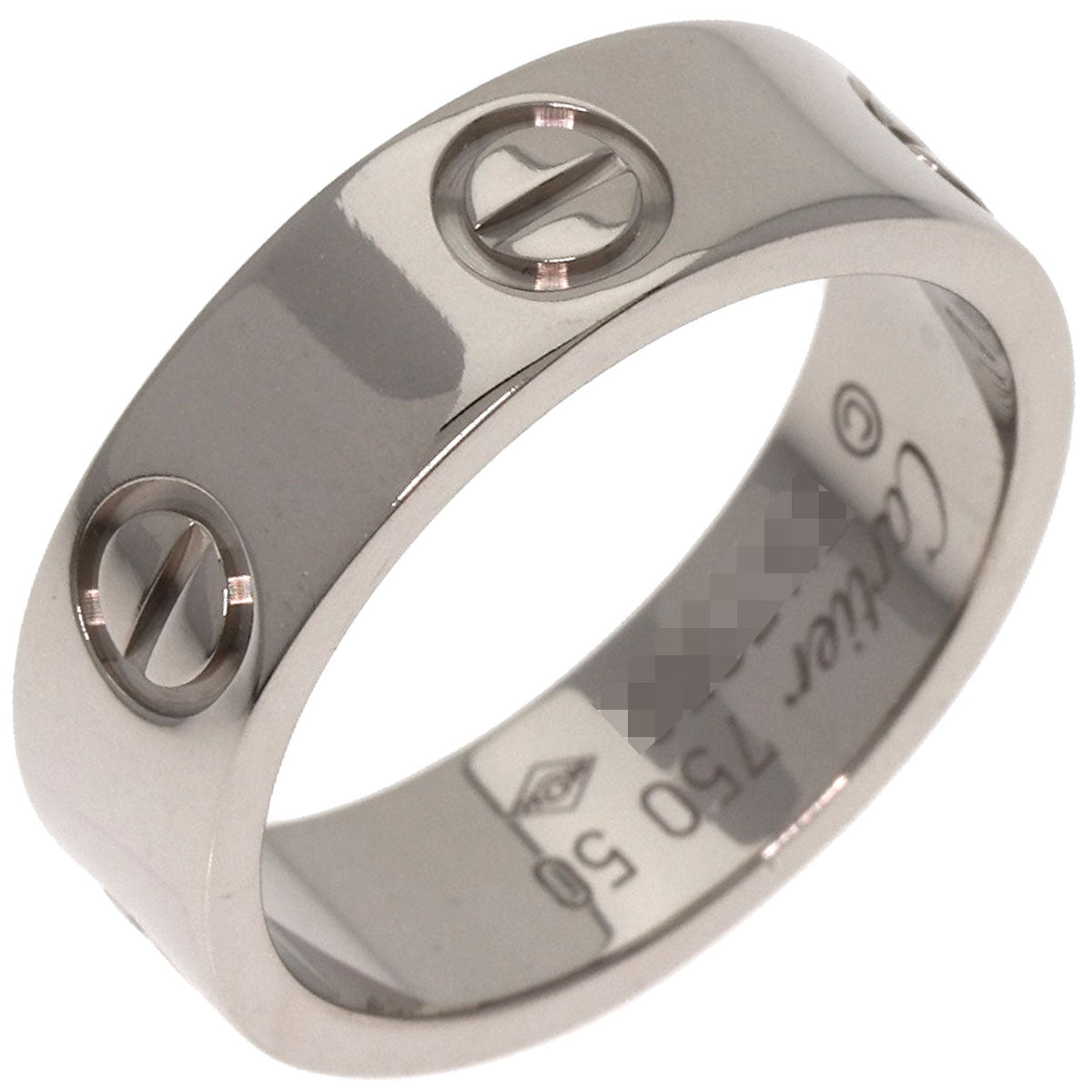 CARTIER love ring #50 Ring K18 White Gold Ladies [Used]