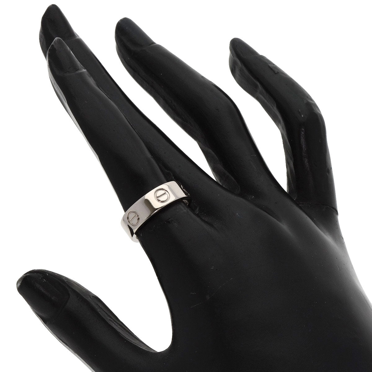 CARTIER love ring #50 Ring K18 White Gold Ladies [Used]